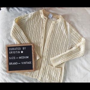 Vintage Cable Knit Cardigan
